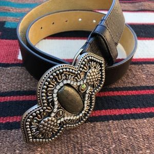 Leatherock Western Style Belt w/ Awesome Buckle
